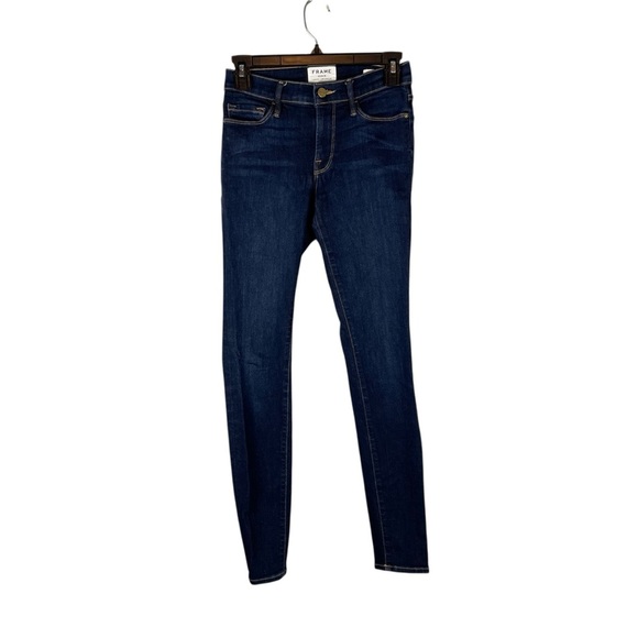 Frame Denim Denim - FRAME Le Skinny de Jeanne Jeans Size 25 Dark Wash Mid Rise Stretch Denim